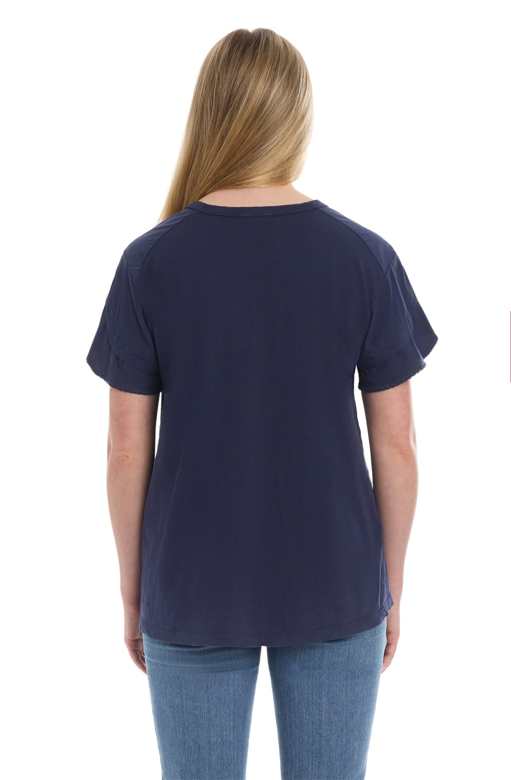Ruffle short sleeve tee