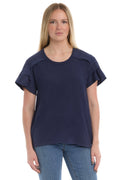 Ruffle short sleeve tee