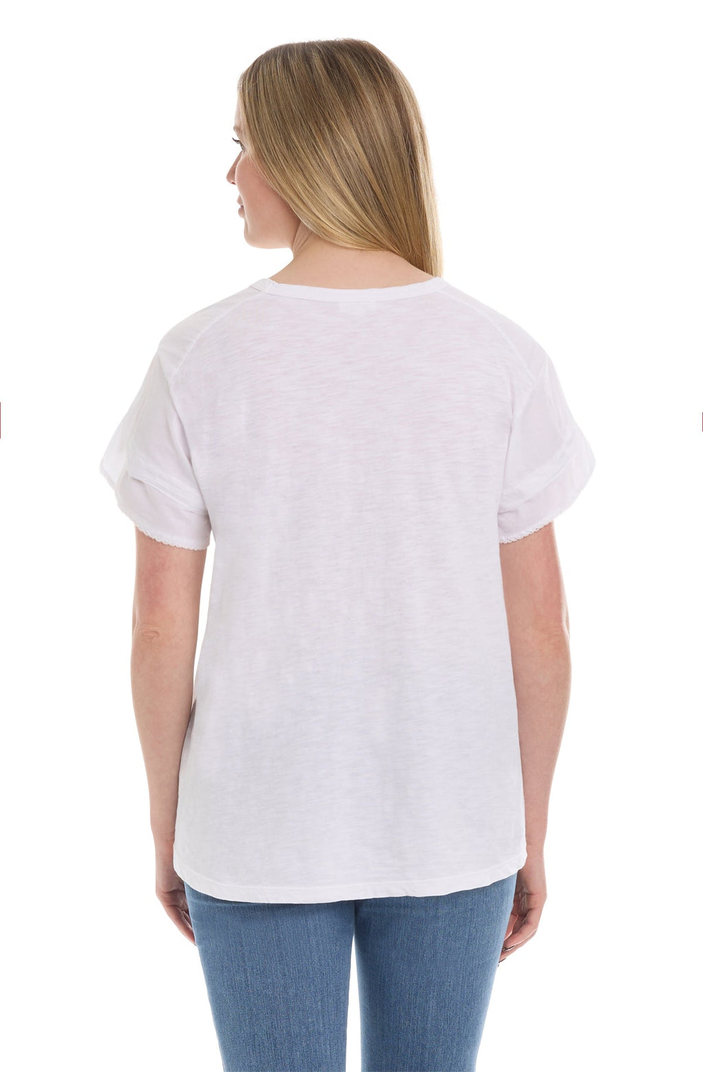 Ruffle short sleeve tee