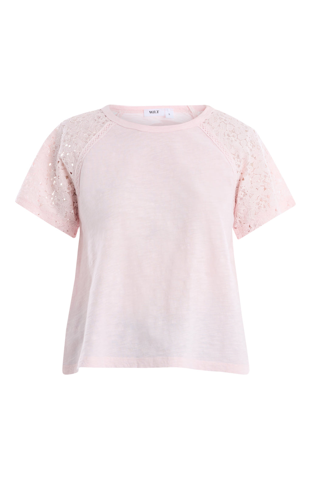 Lace raglan sleeve tee
