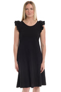 Ruffle shoulder tank dress