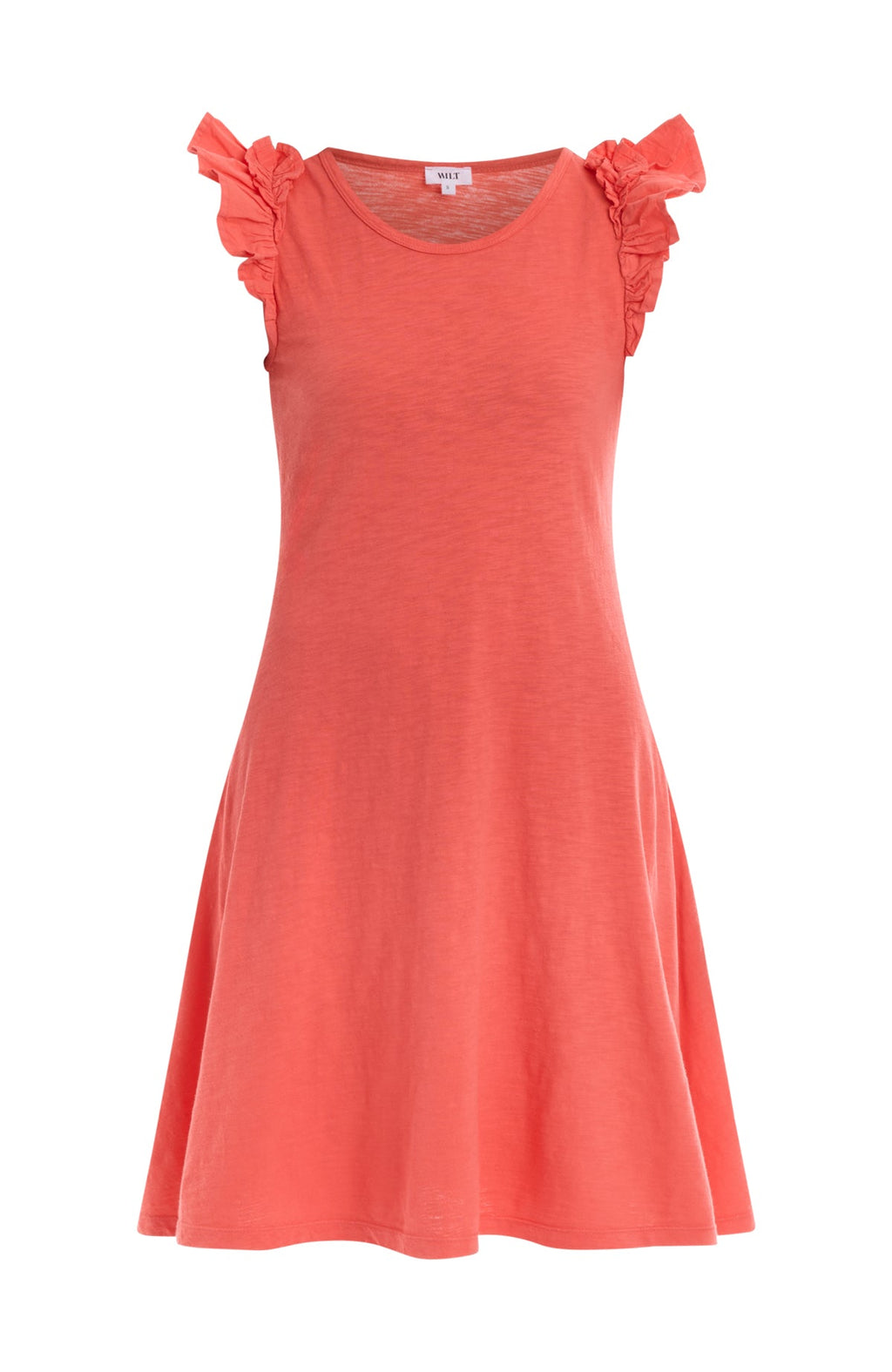 Ruffle shoulder tank dress