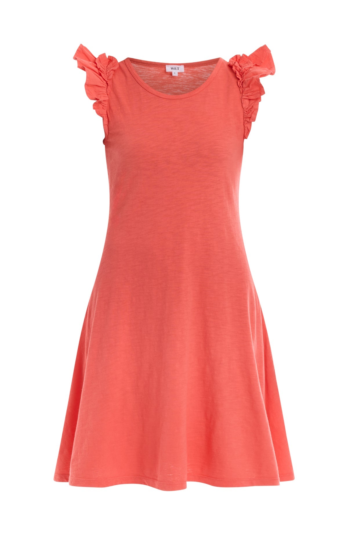 Ruffle shoulder tank dress
