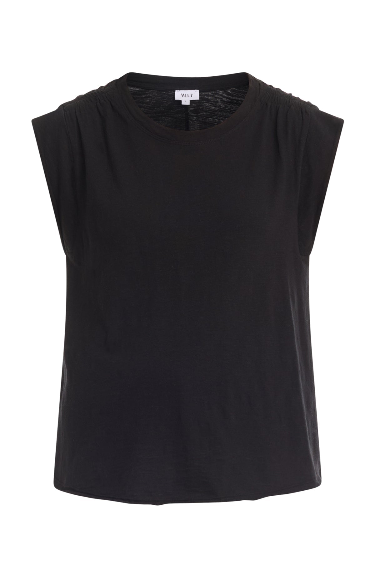 Ruched shoulder tee