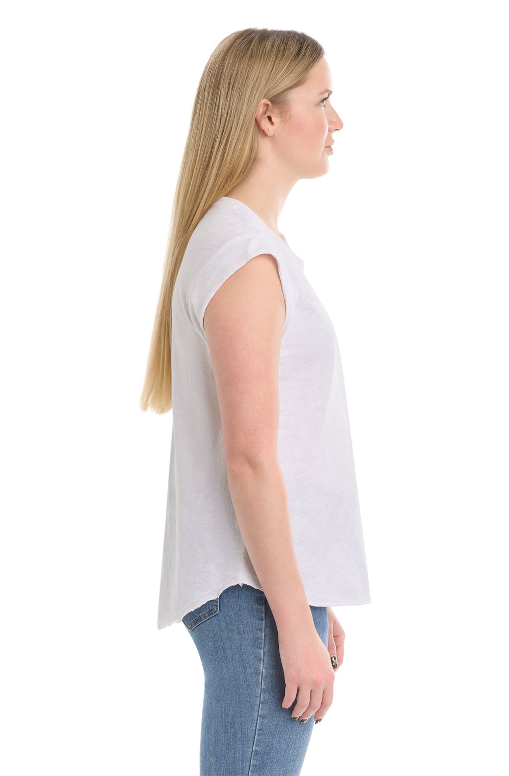 Ruched shoulder tee