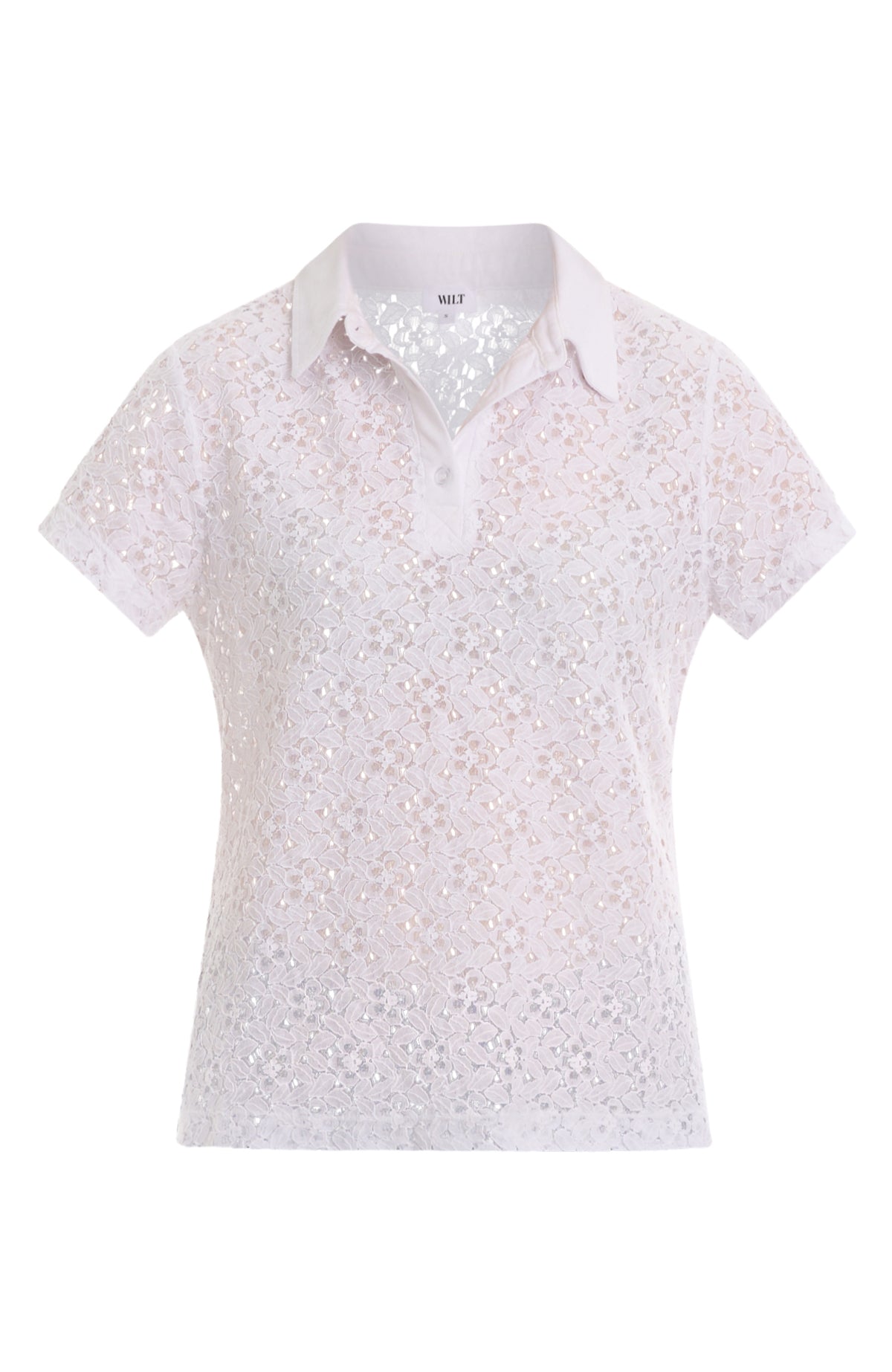 Short sleeve lace polo