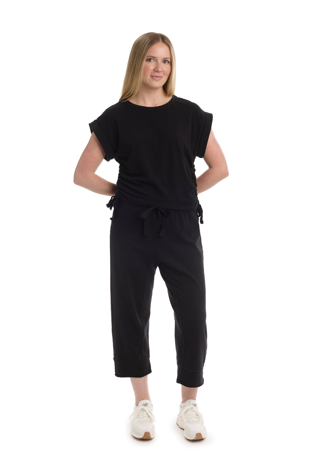 Crop Raw Jogger Easy Fit Pants