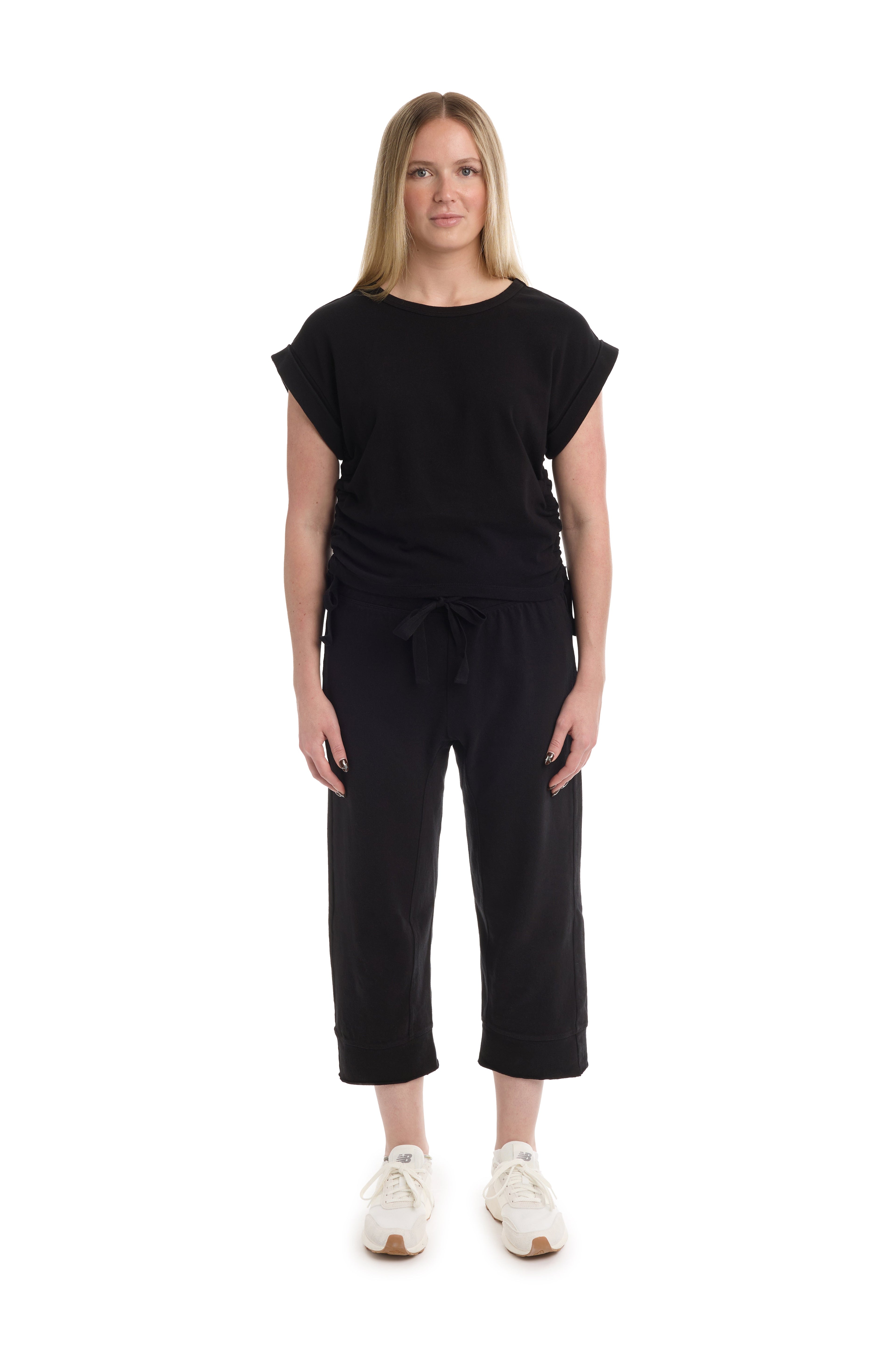 Crop Raw Jogger Easy Fit Pants