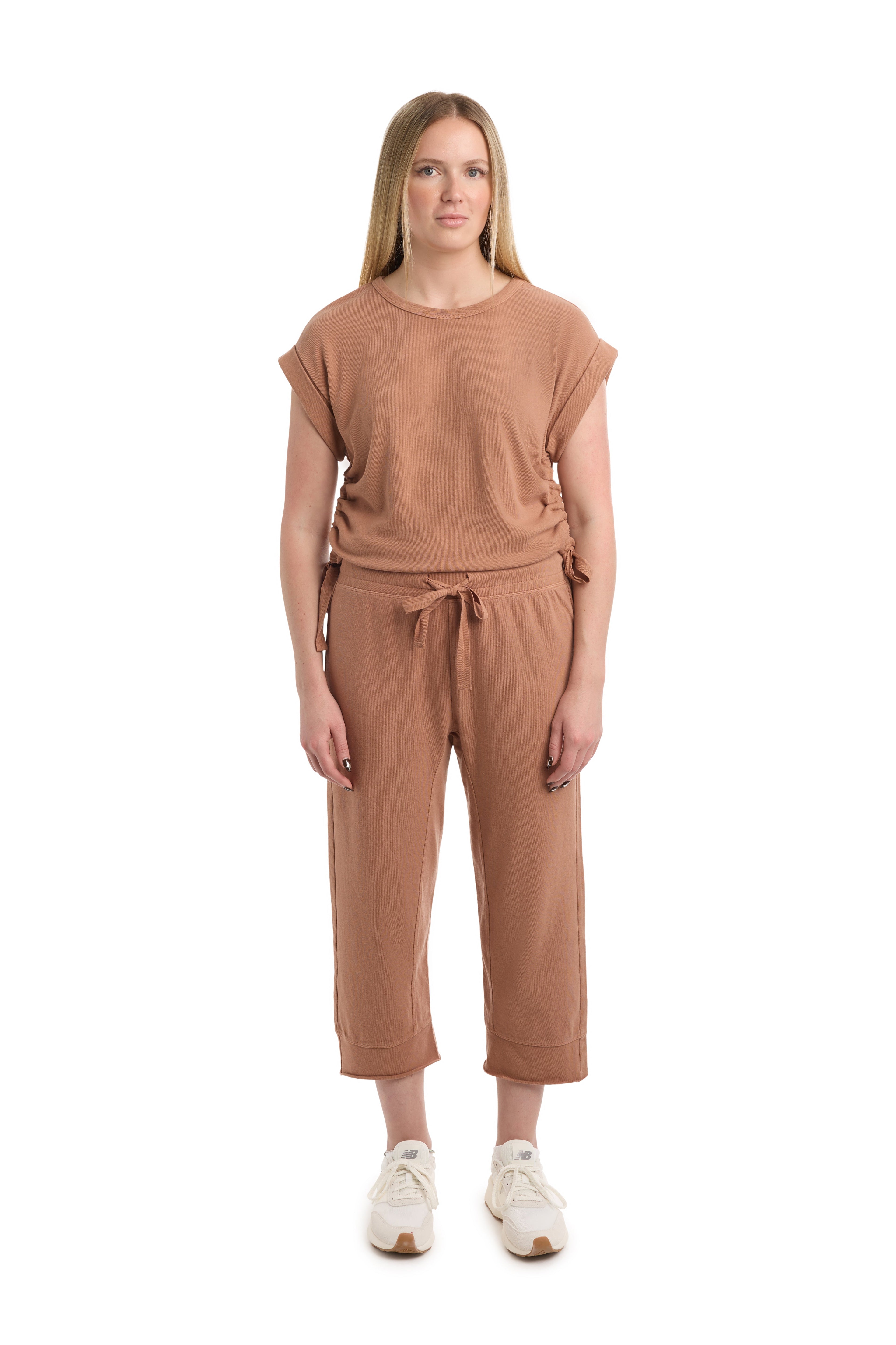 Crop Raw Jogger Easy Fit Pants