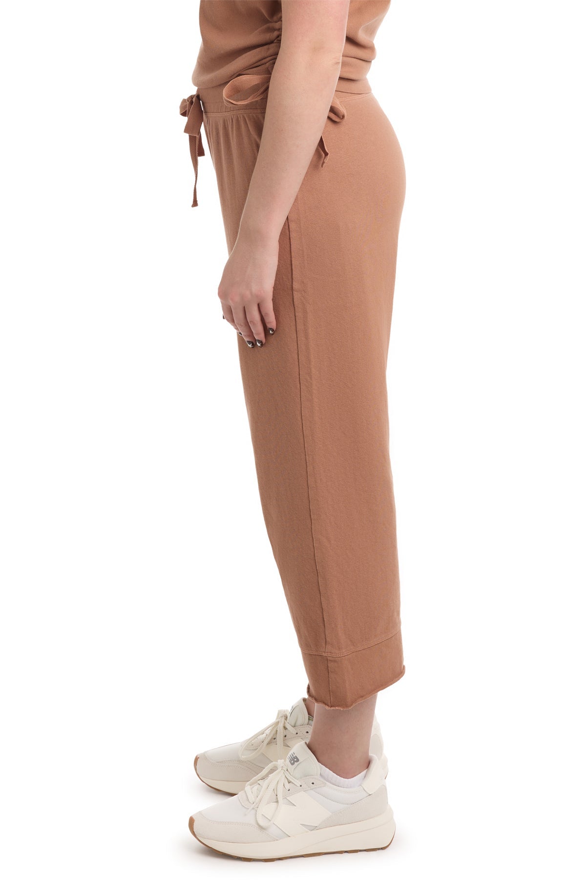 Crop Raw Jogger Easy Fit Pants