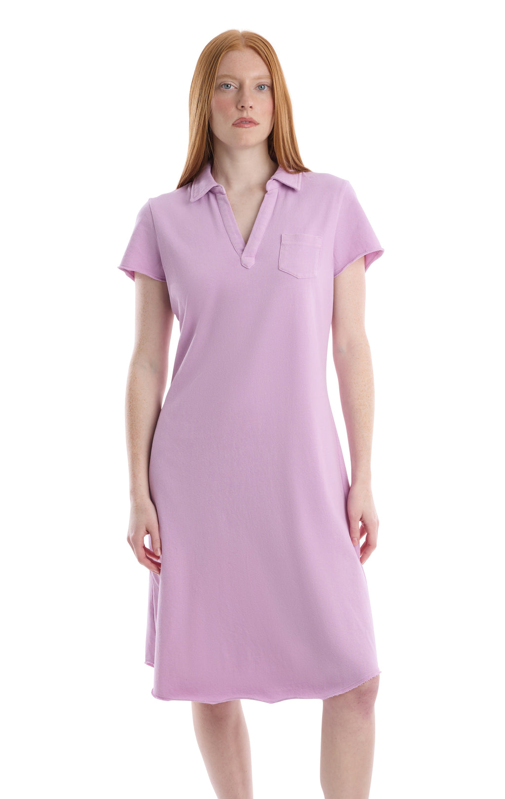 Polo dress with chest pocket