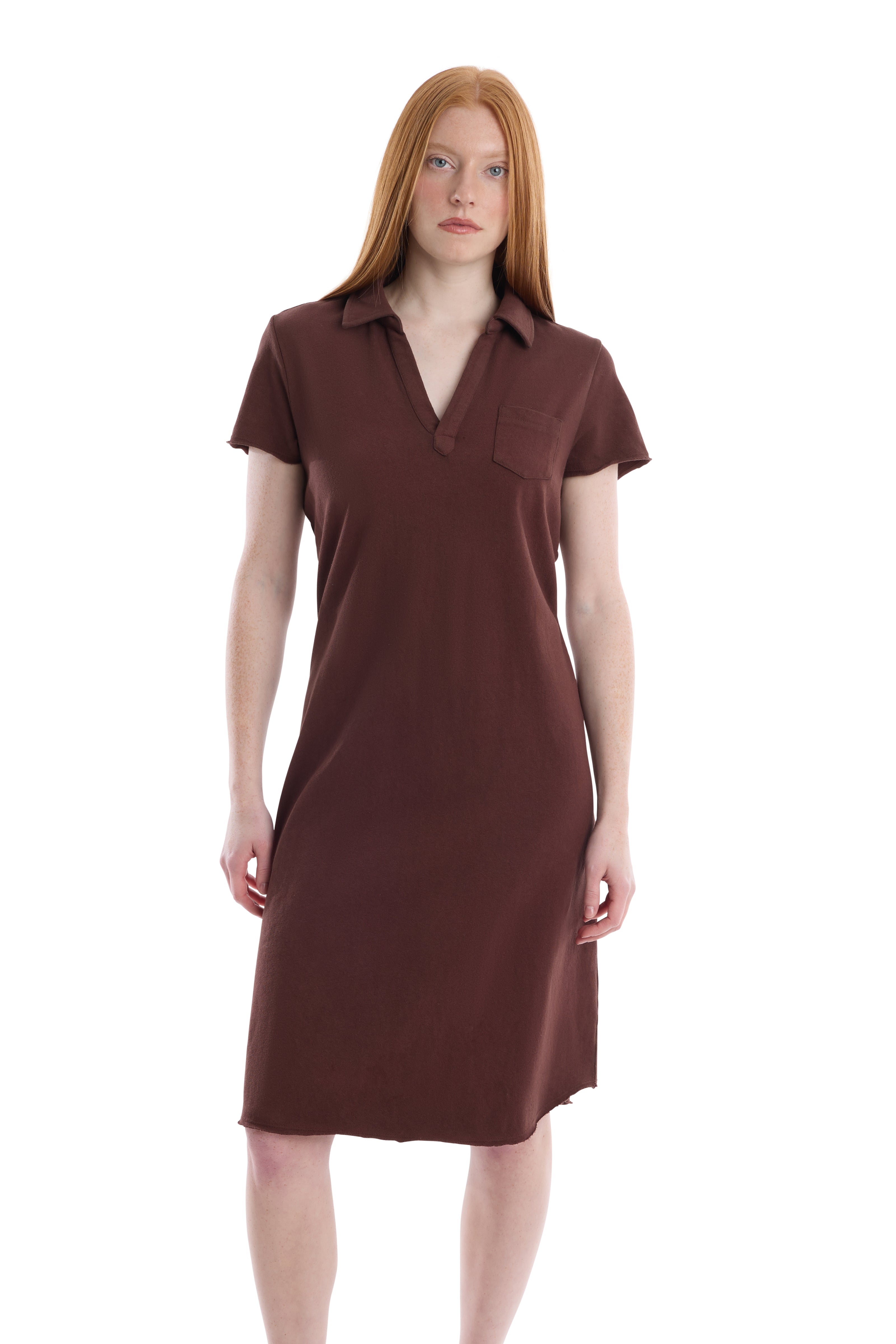 Polo dress with chest pocket