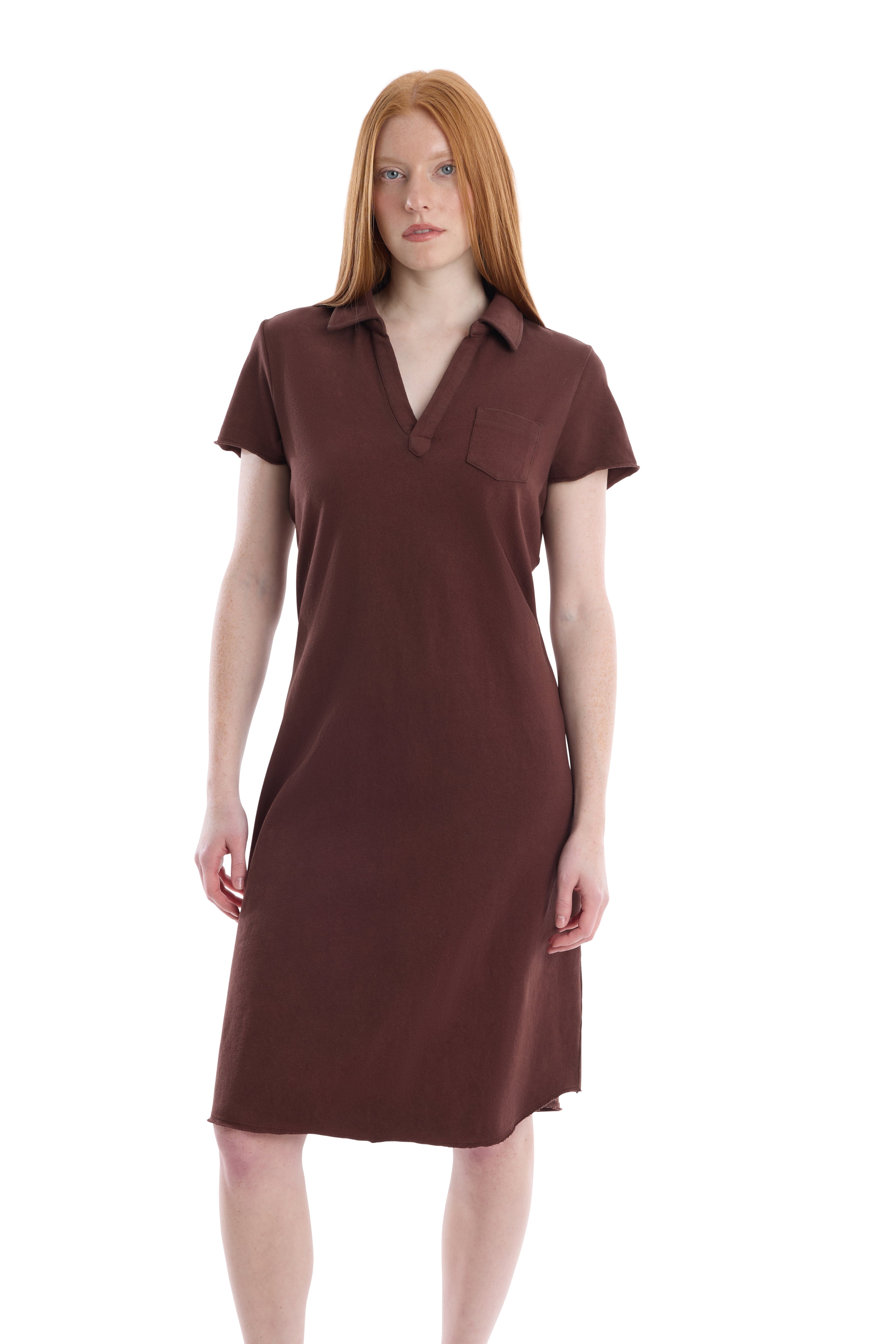 Polo dress with chest pocket
