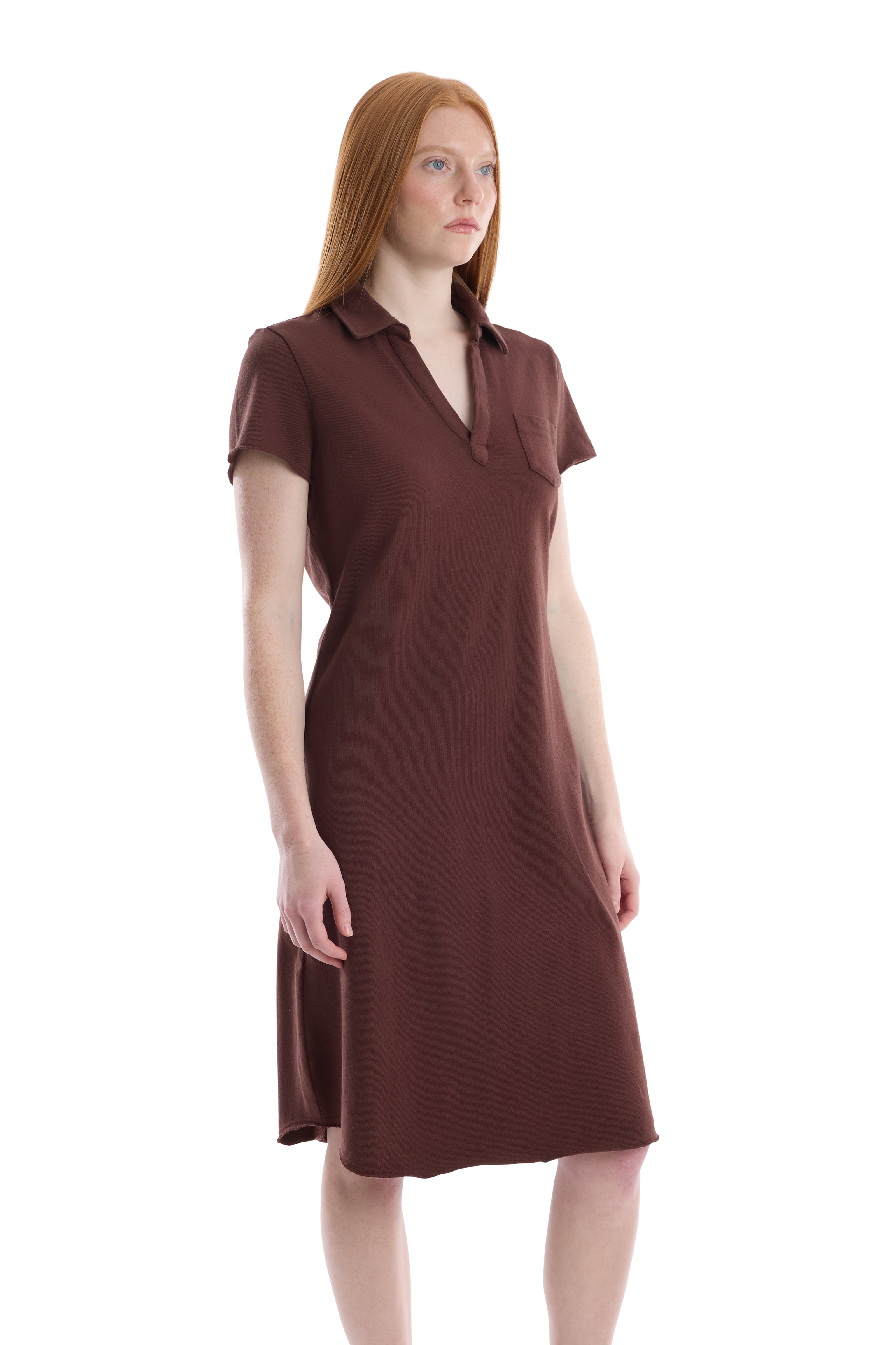 Polo dress with chest pocket
