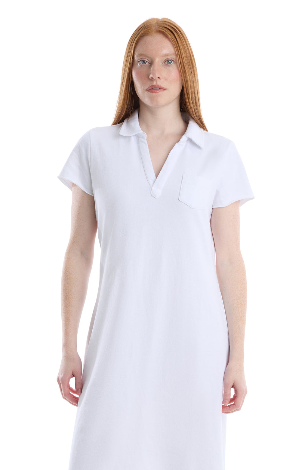 Polo dress with chest pocket