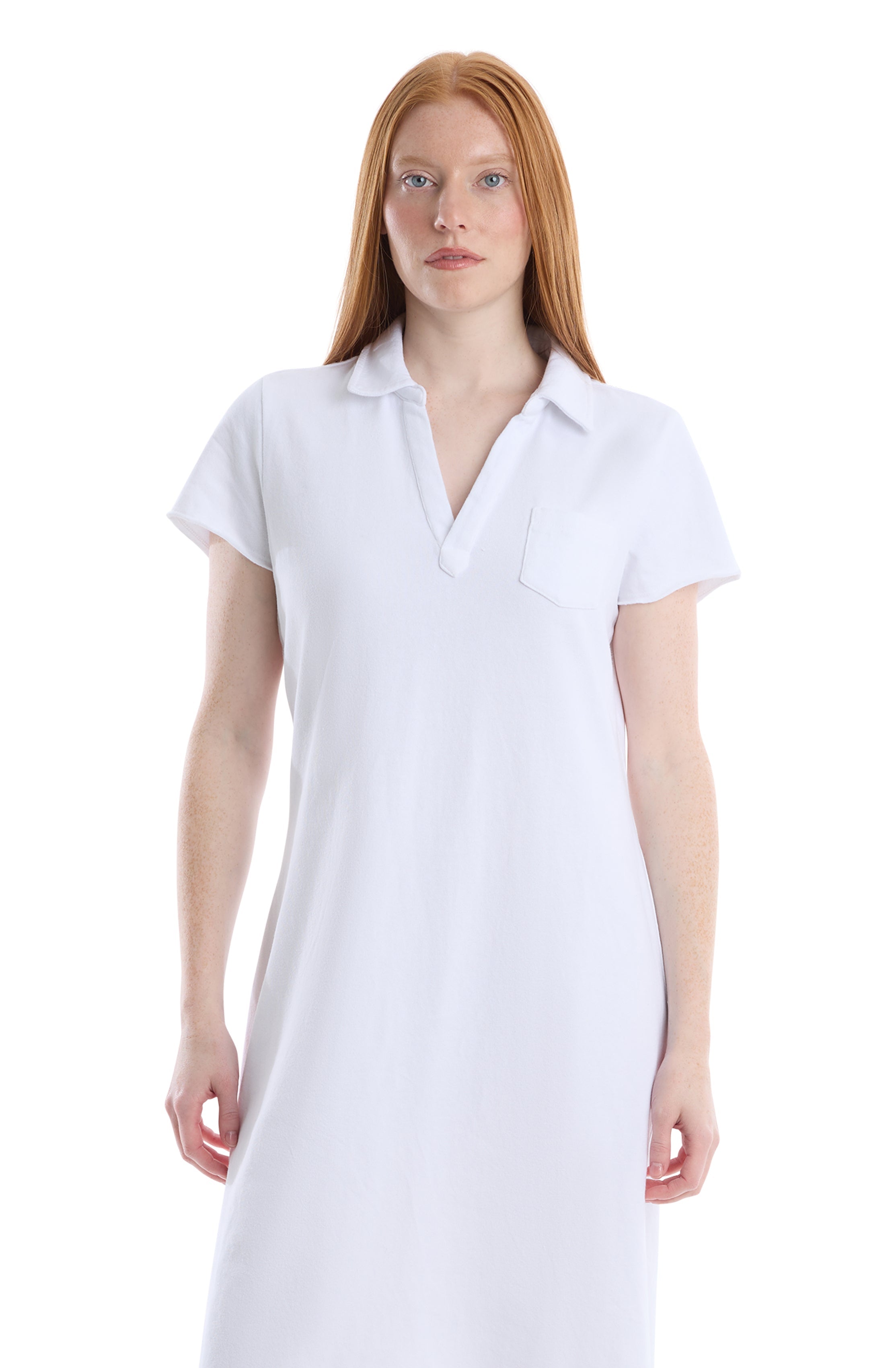 Polo dress with chest pocket