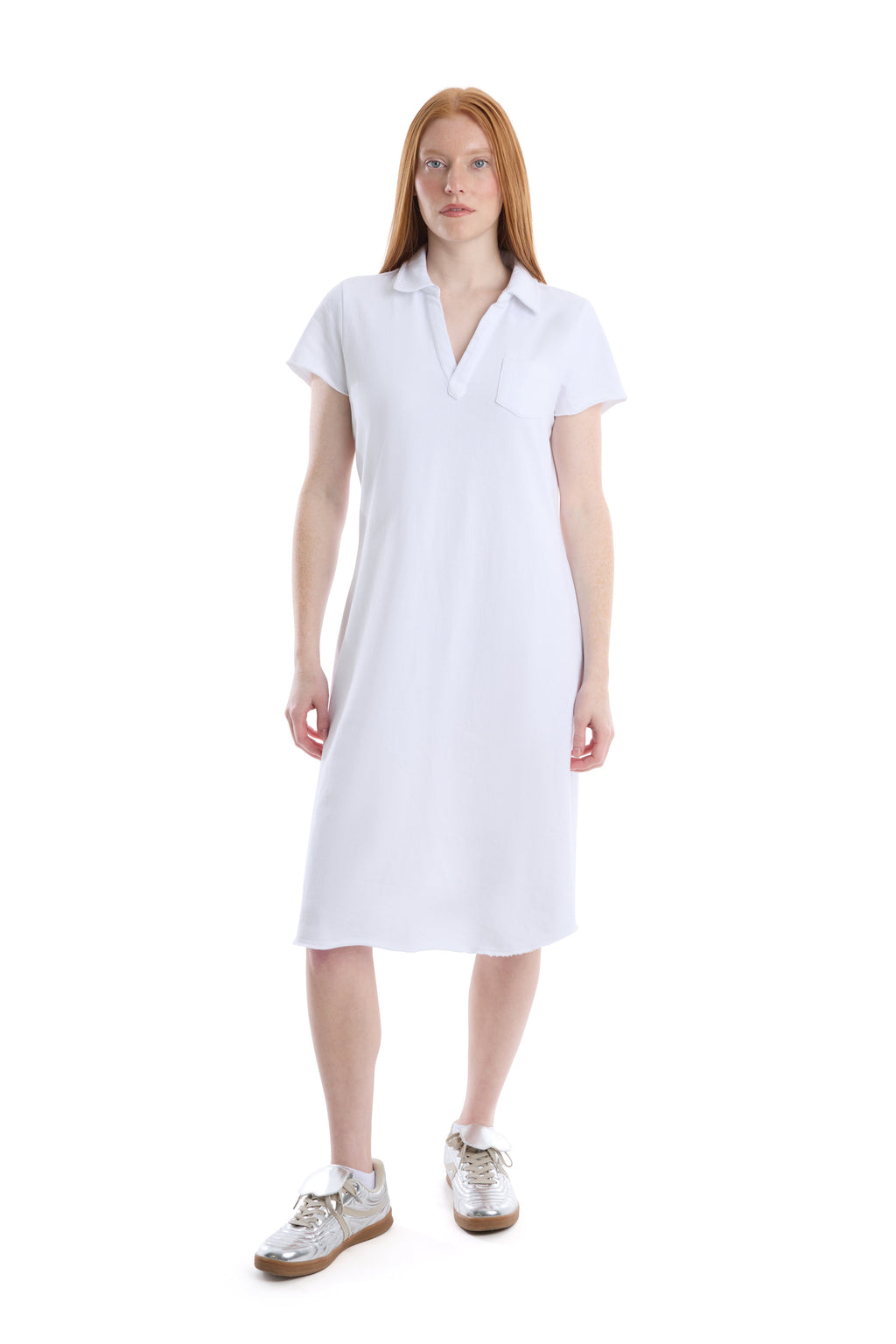 Polo dress with chest pocket