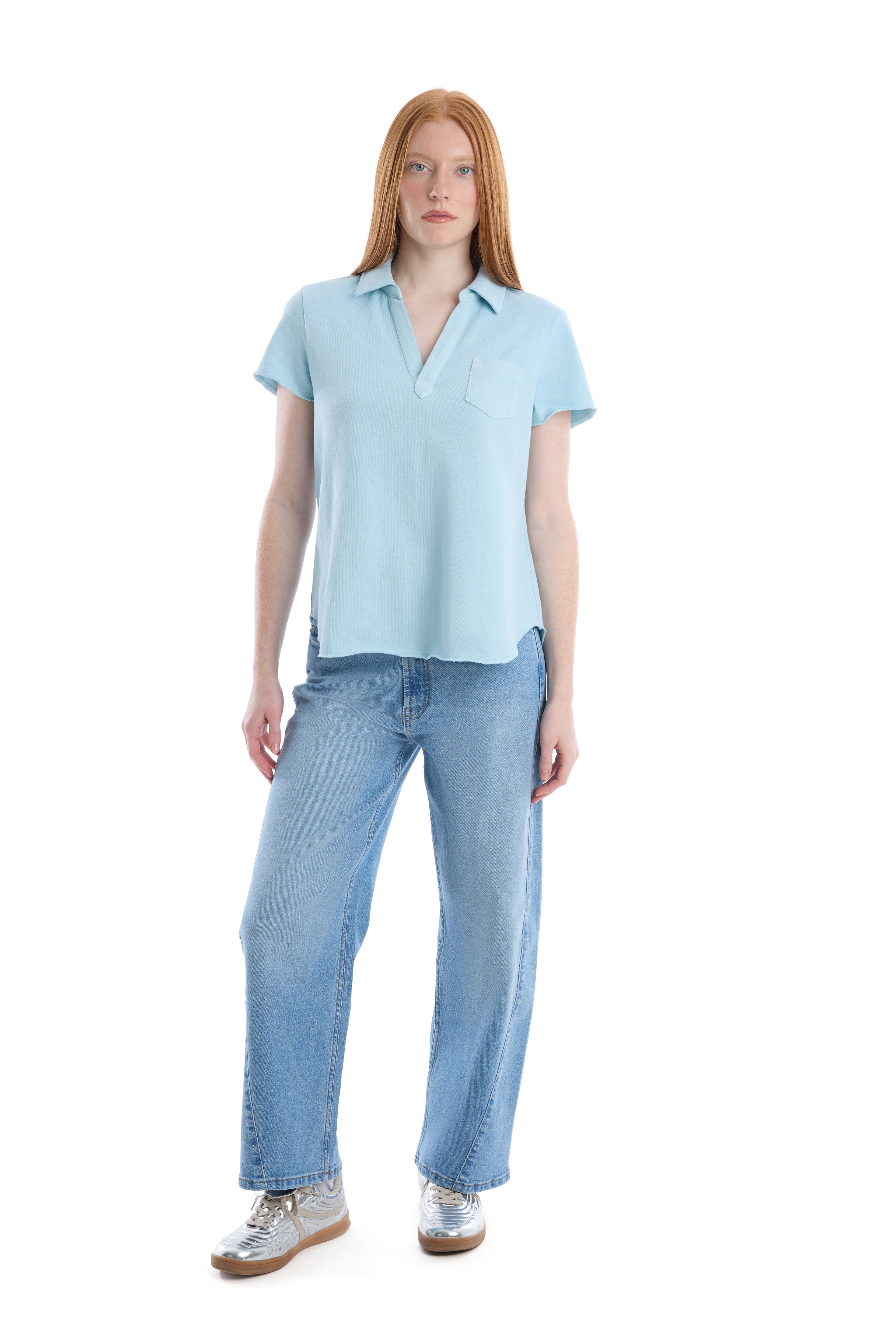 Polo with chest pocket
