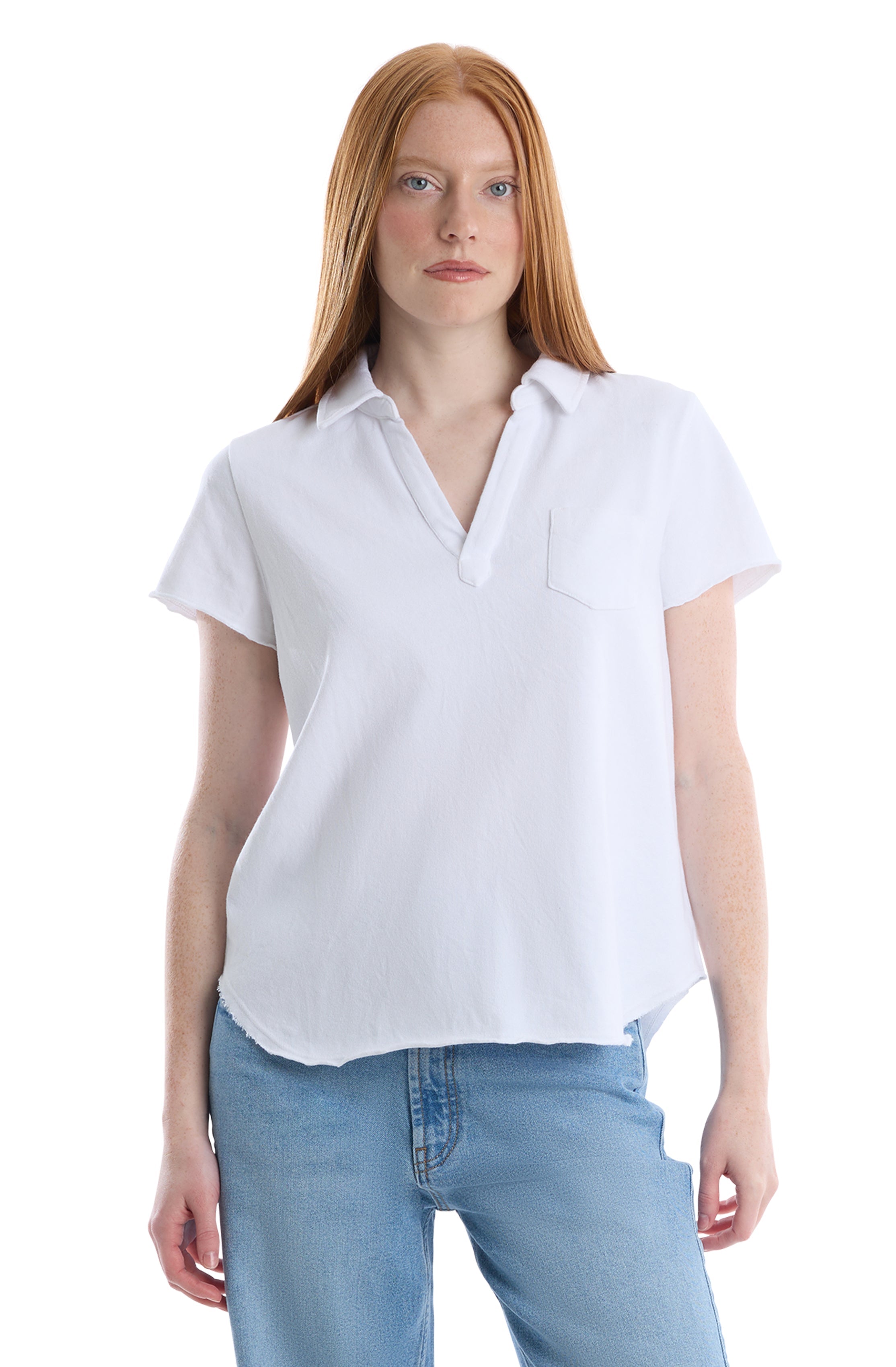 Polo with chest pocket