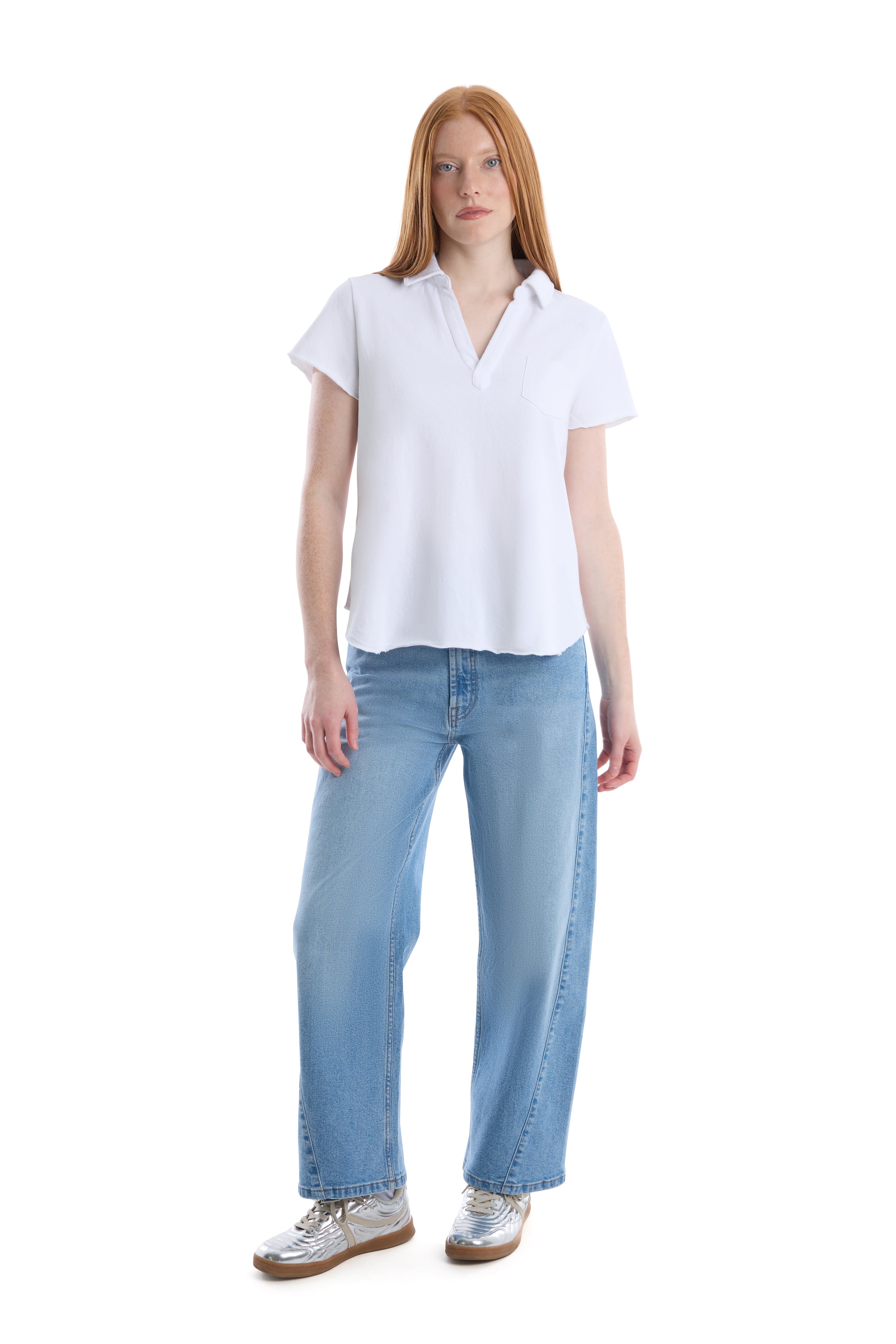 Polo with chest pocket