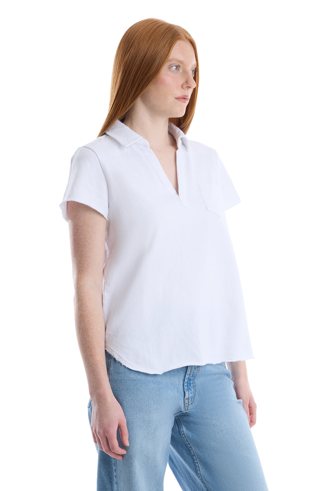 Polo with chest pocket