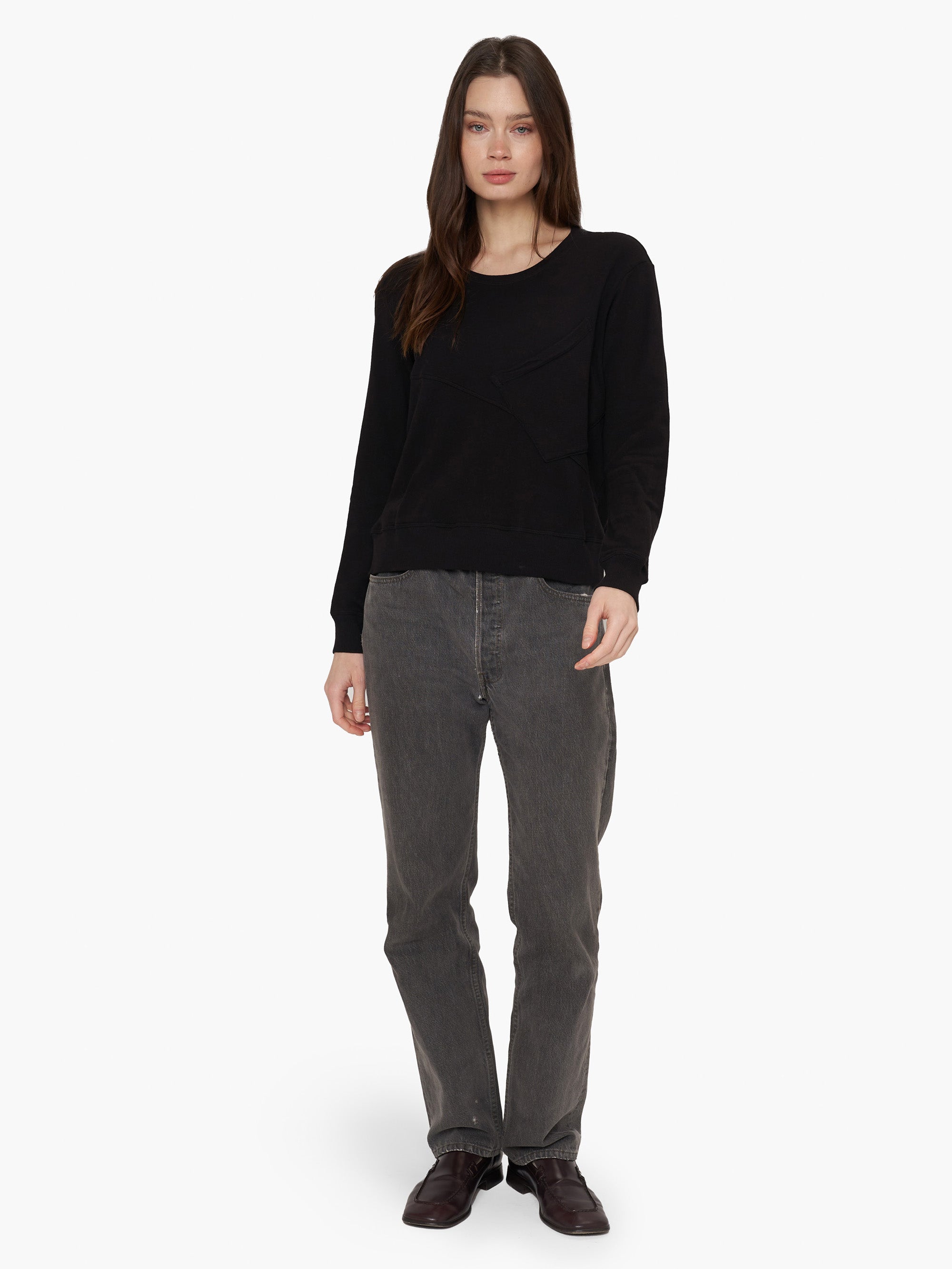 Seamed Pocket Sweatshirt