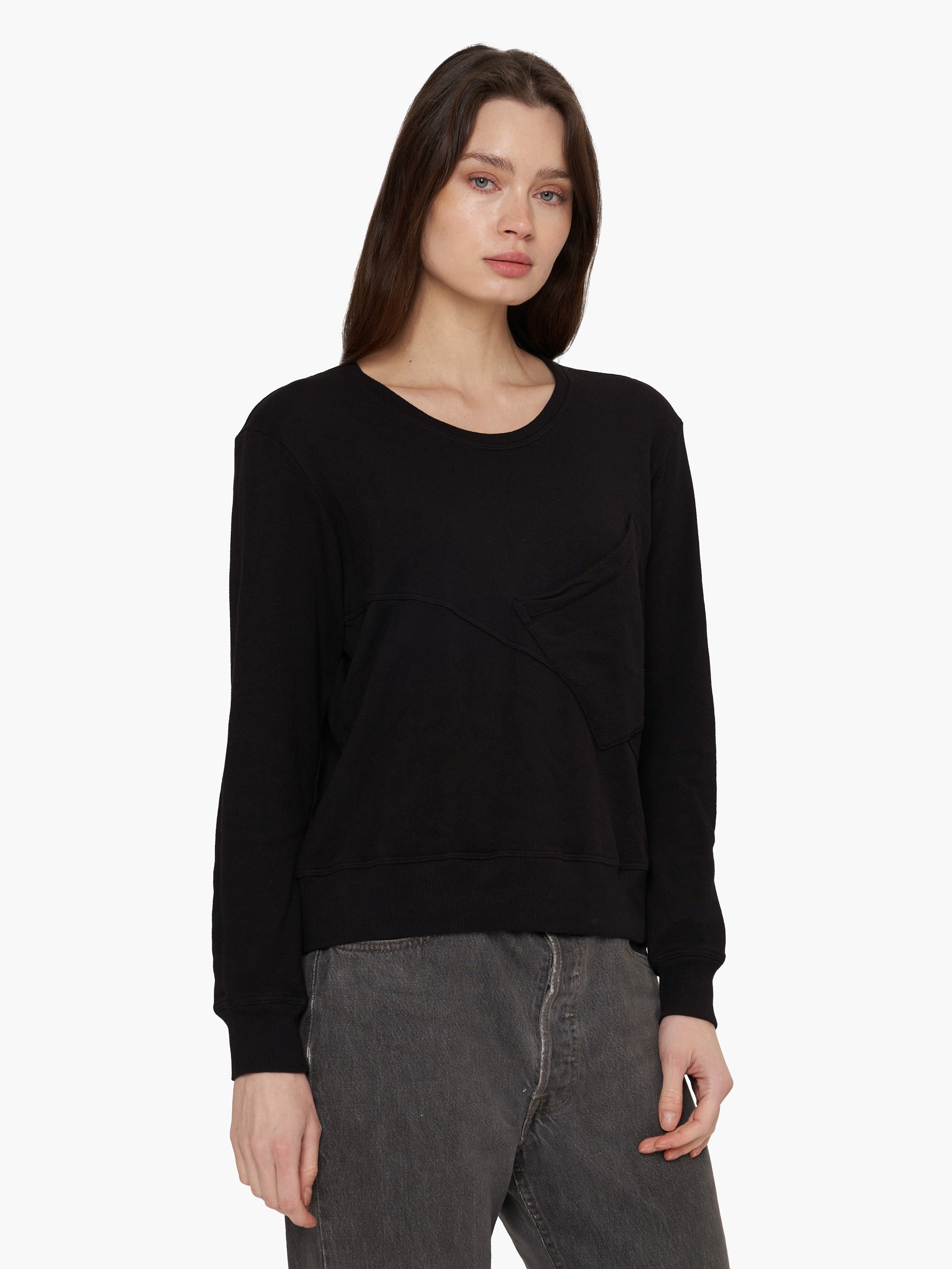 Seamed Pocket Sweatshirt