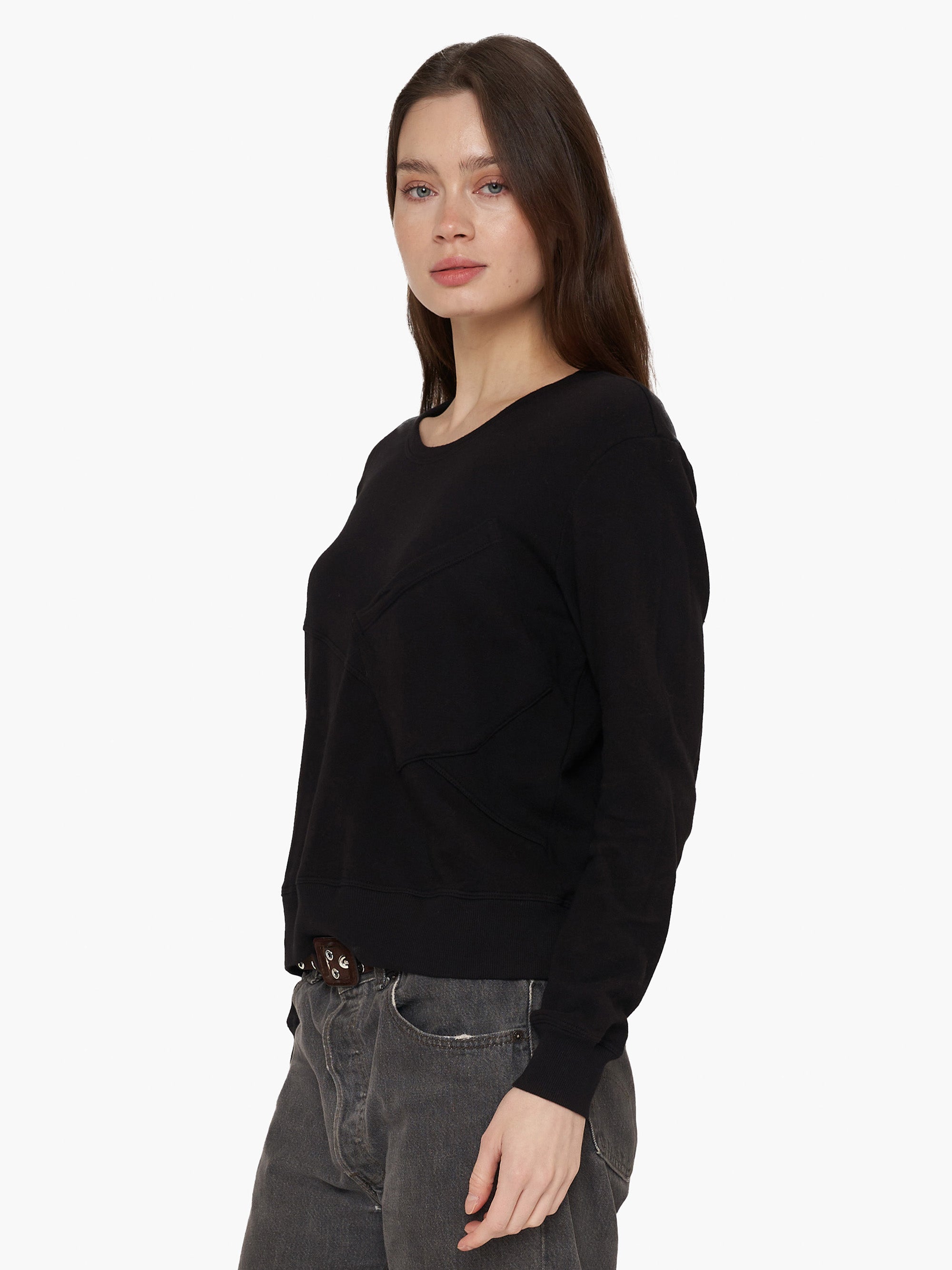 Seamed Pocket Sweatshirt