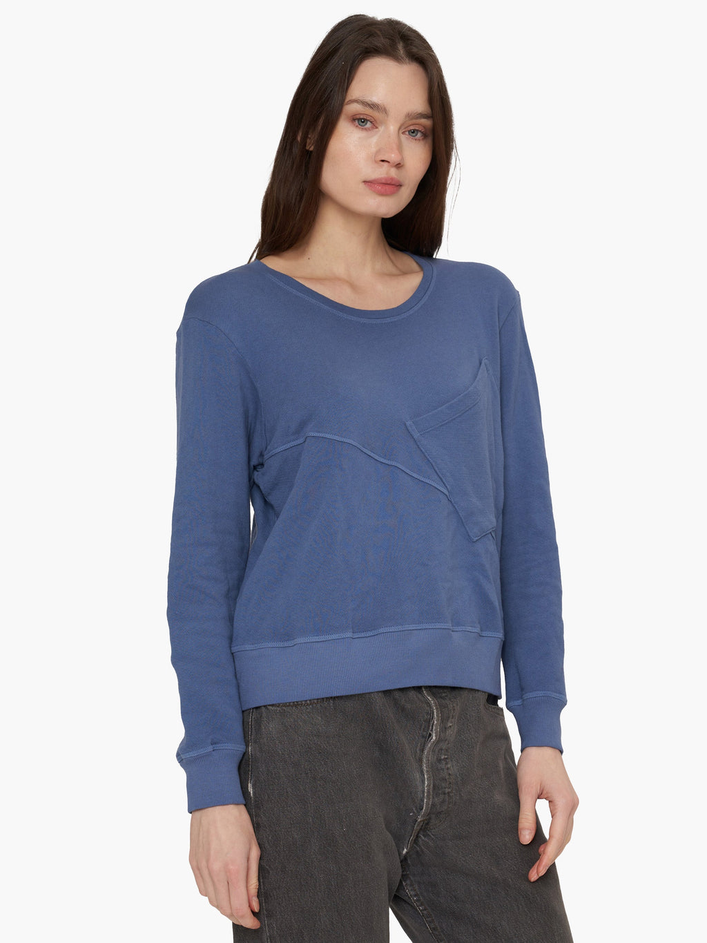 Seamed Pocket Sweatshirt