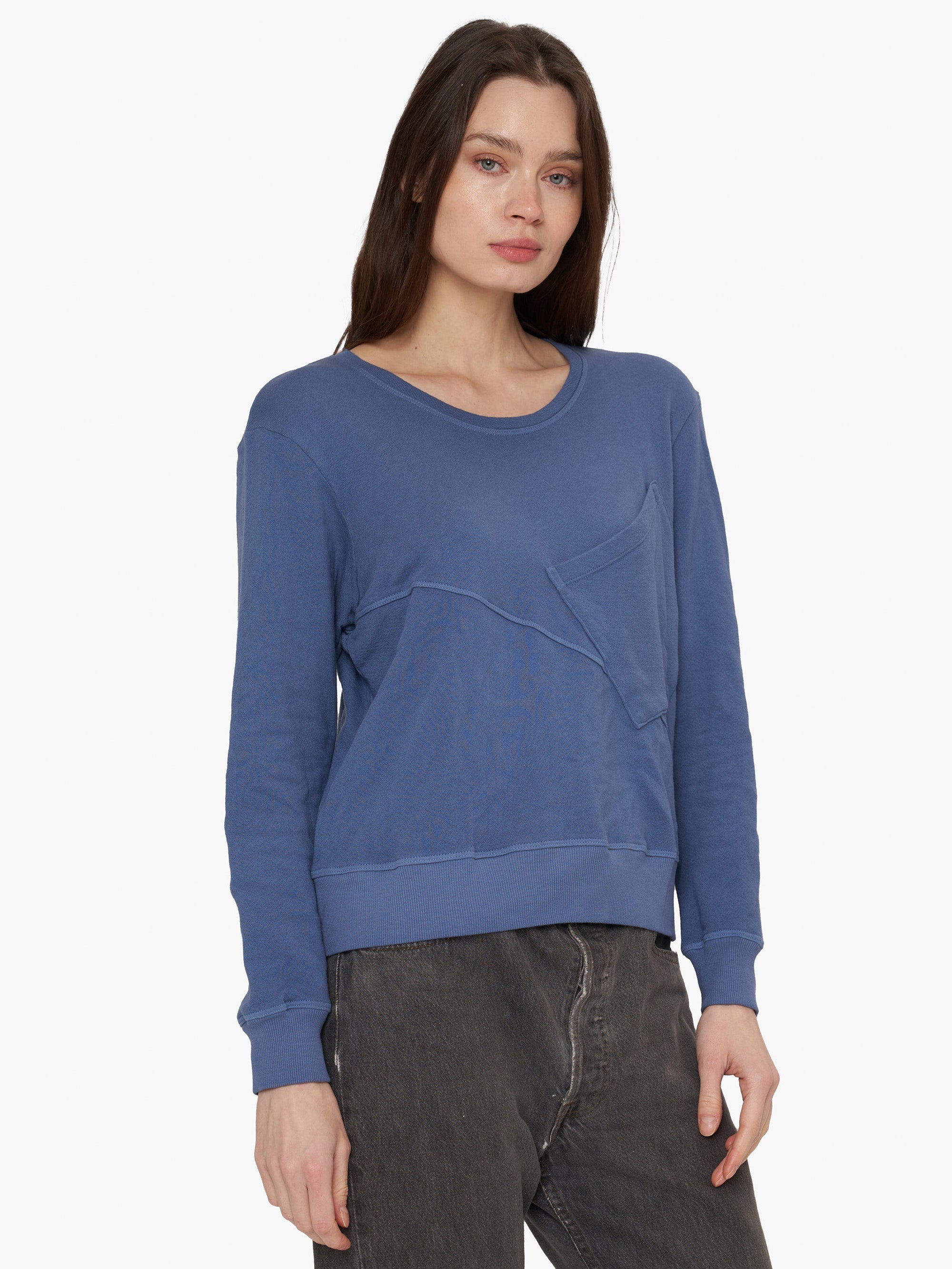 Seamed Pocket Sweatshirt