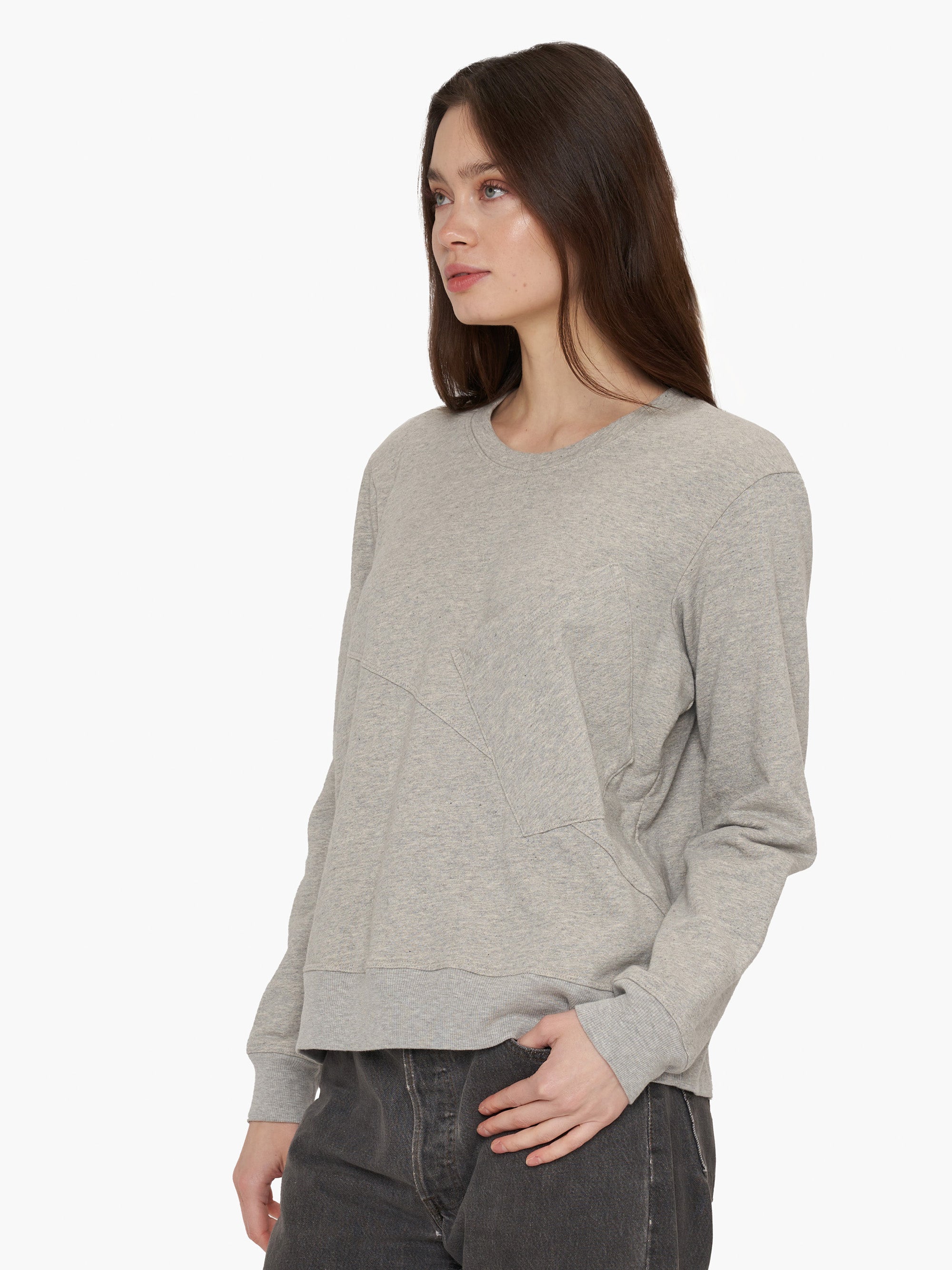 Seamed Pocket Sweatshirt