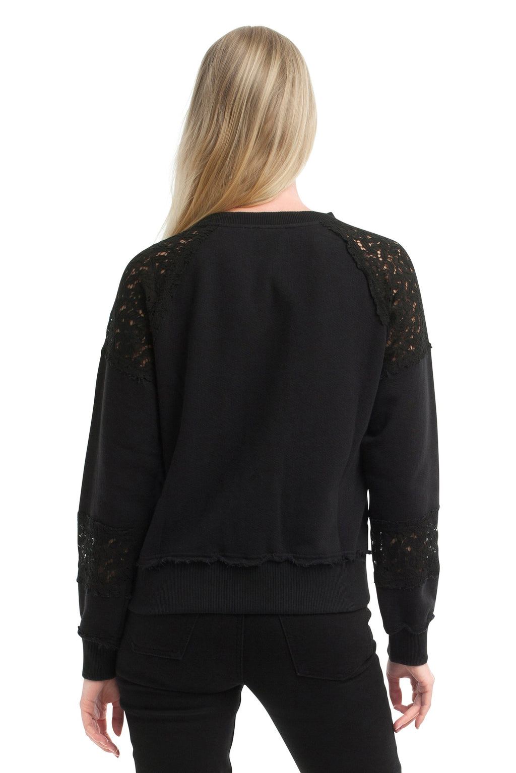Sweatshirt with Lace Details