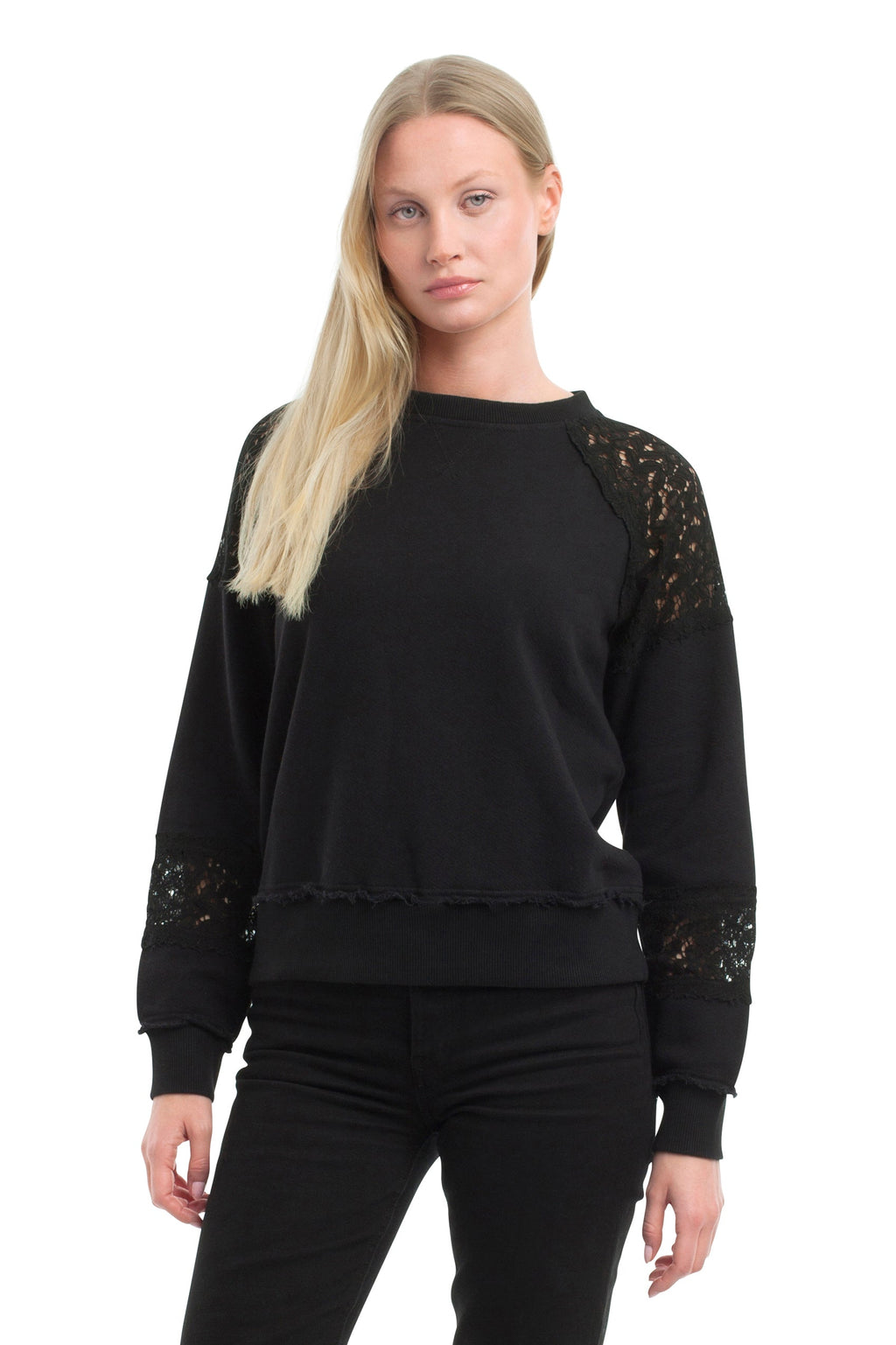 Sweatshirt with Lace Details