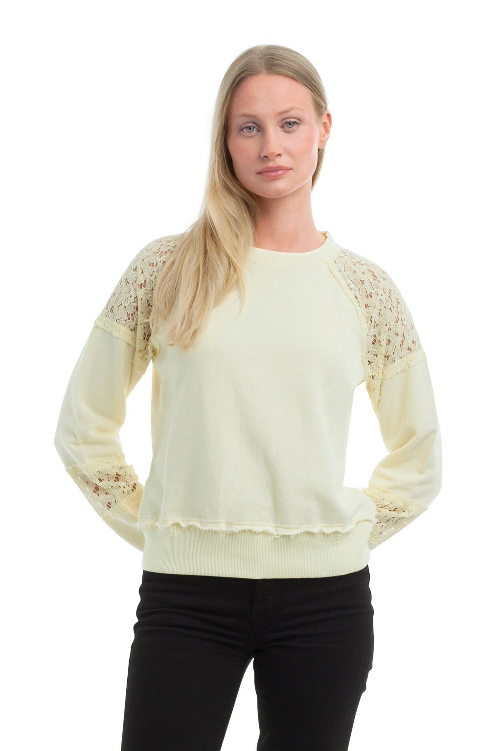 Sweatshirt with Lace Details