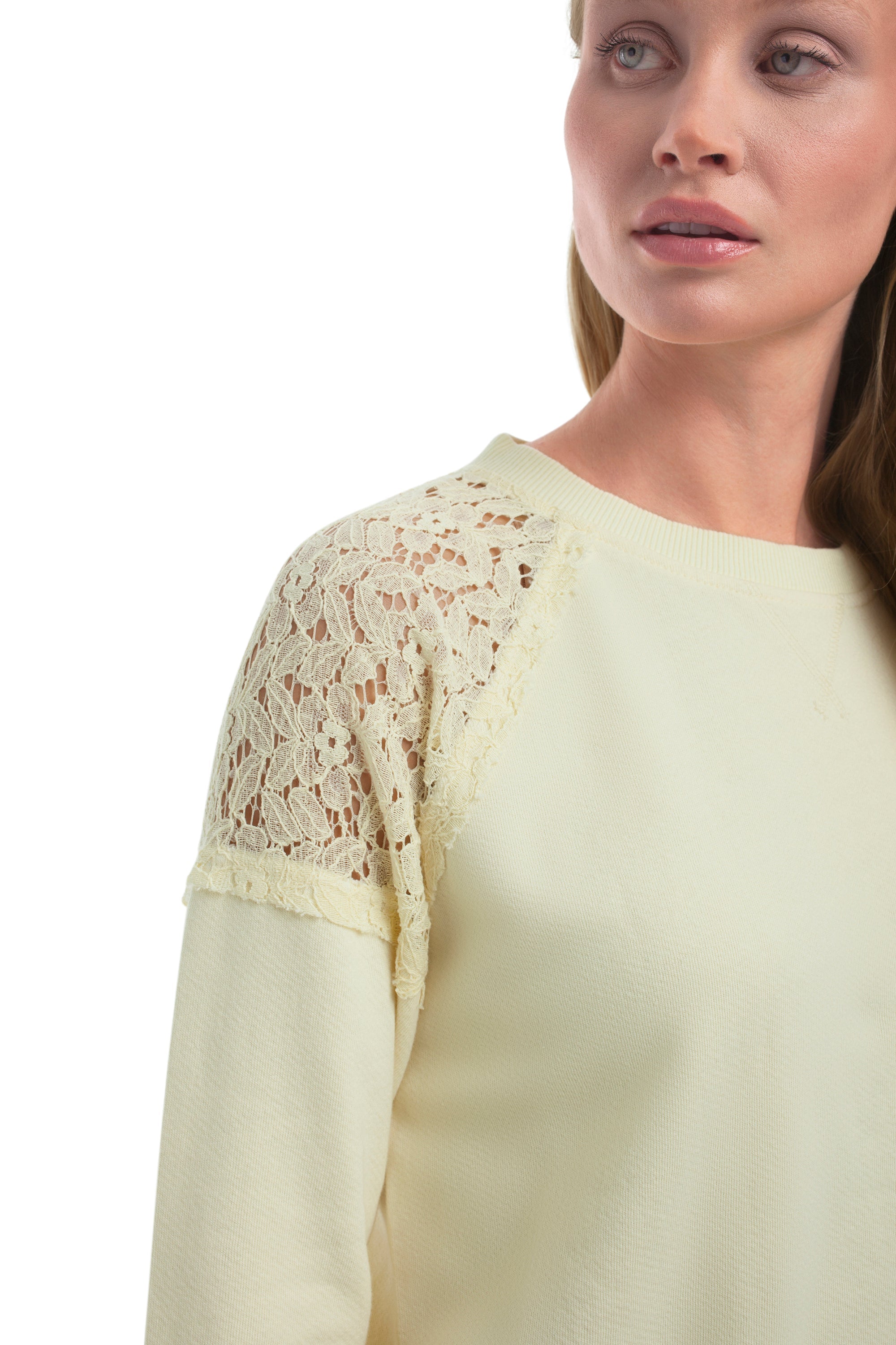 Sweatshirt with Lace Details