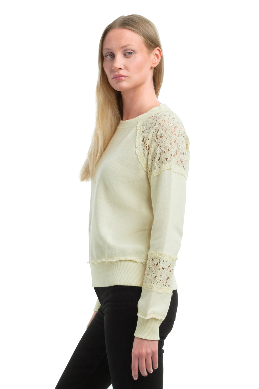 Sweatshirt with Lace Details