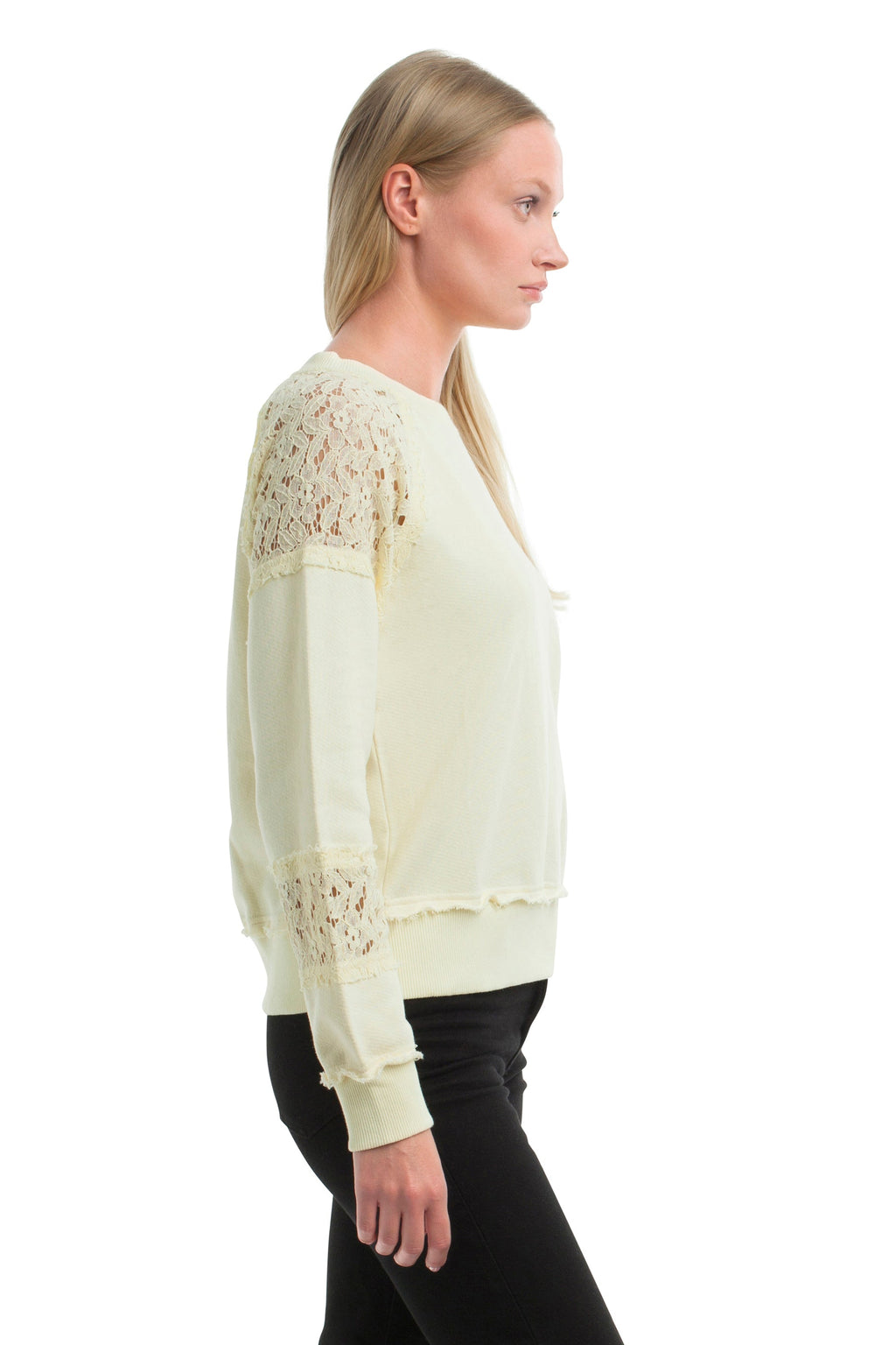 Sweatshirt with Lace Details
