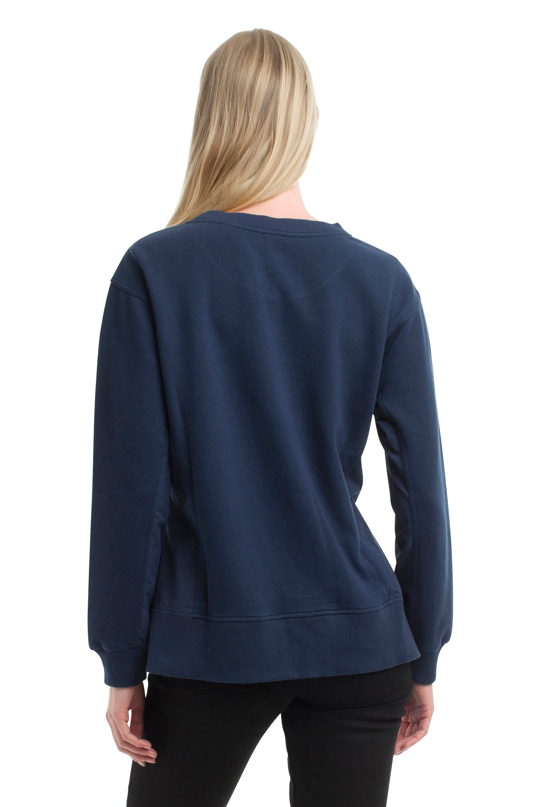 Woven Side Panels Sweatshirt