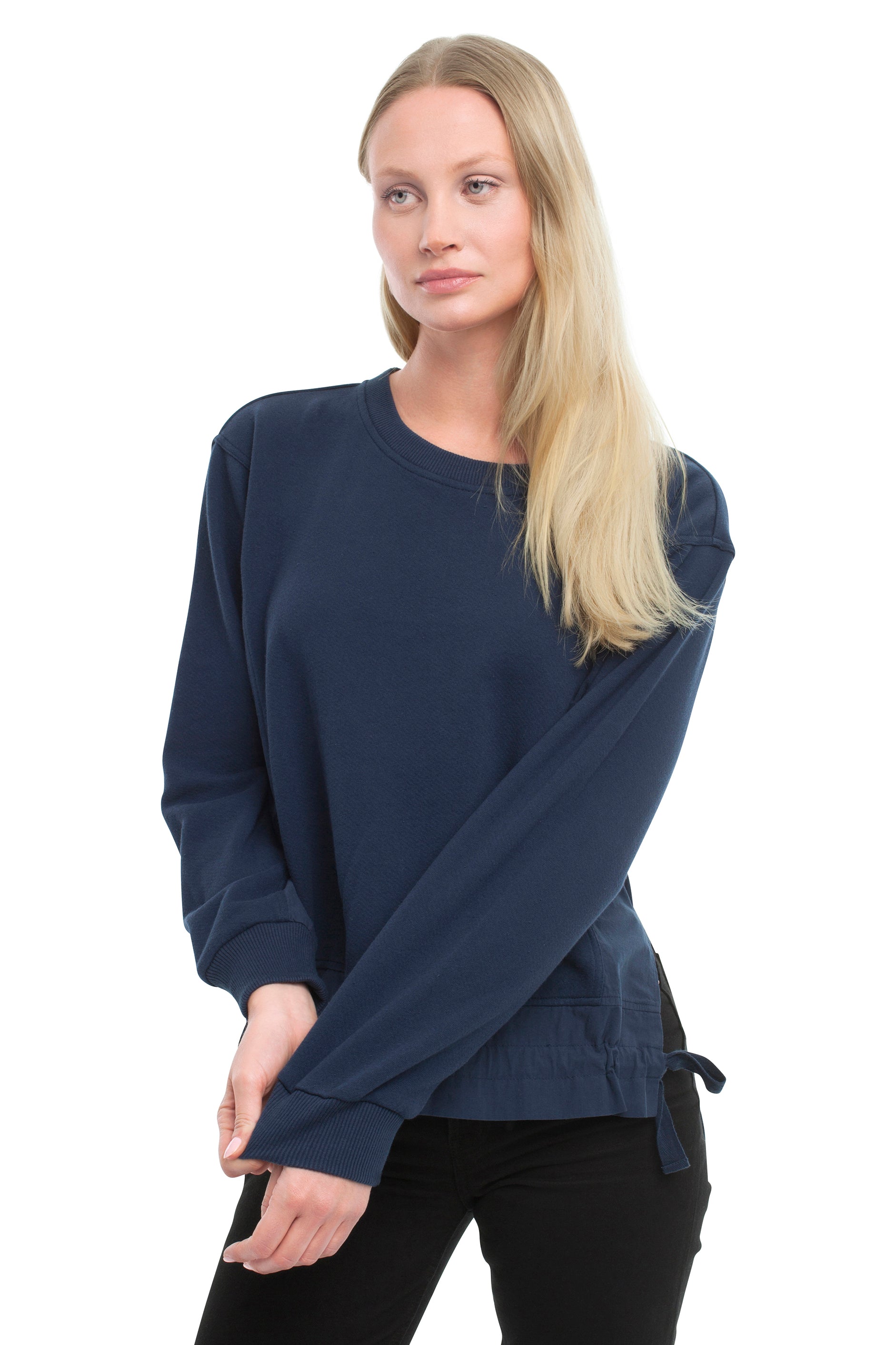 Woven Side Panels Sweatshirt