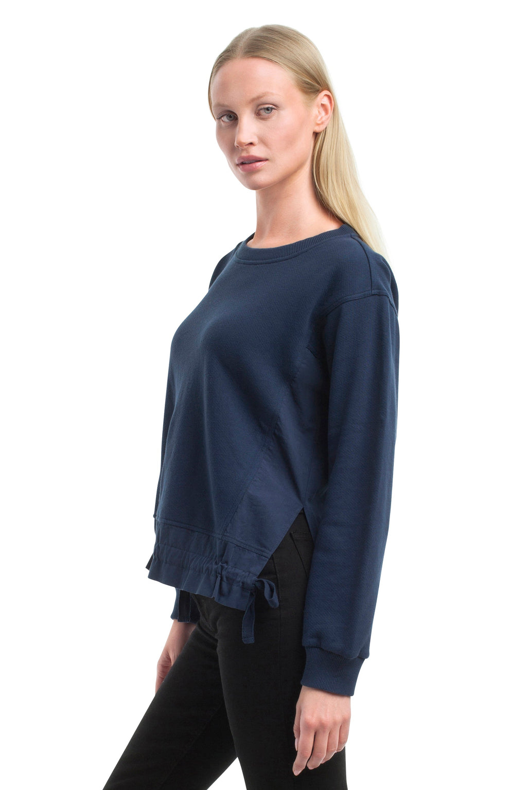 Woven Side Panels Sweatshirt