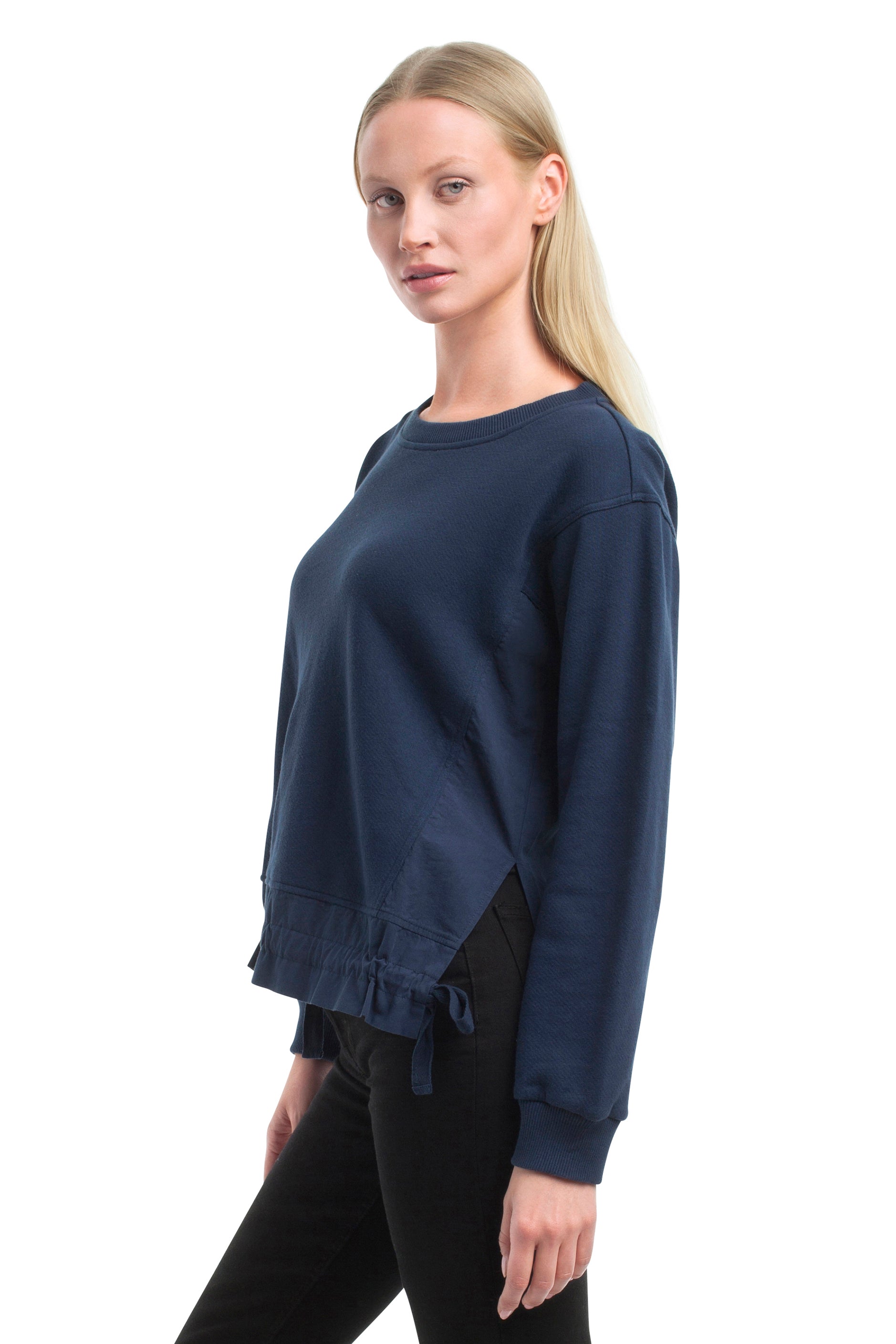 Woven Side Panels Sweatshirt