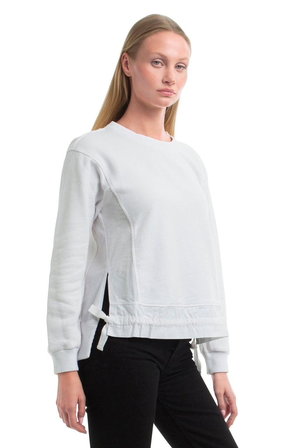 Woven Side Panels Sweatshirt