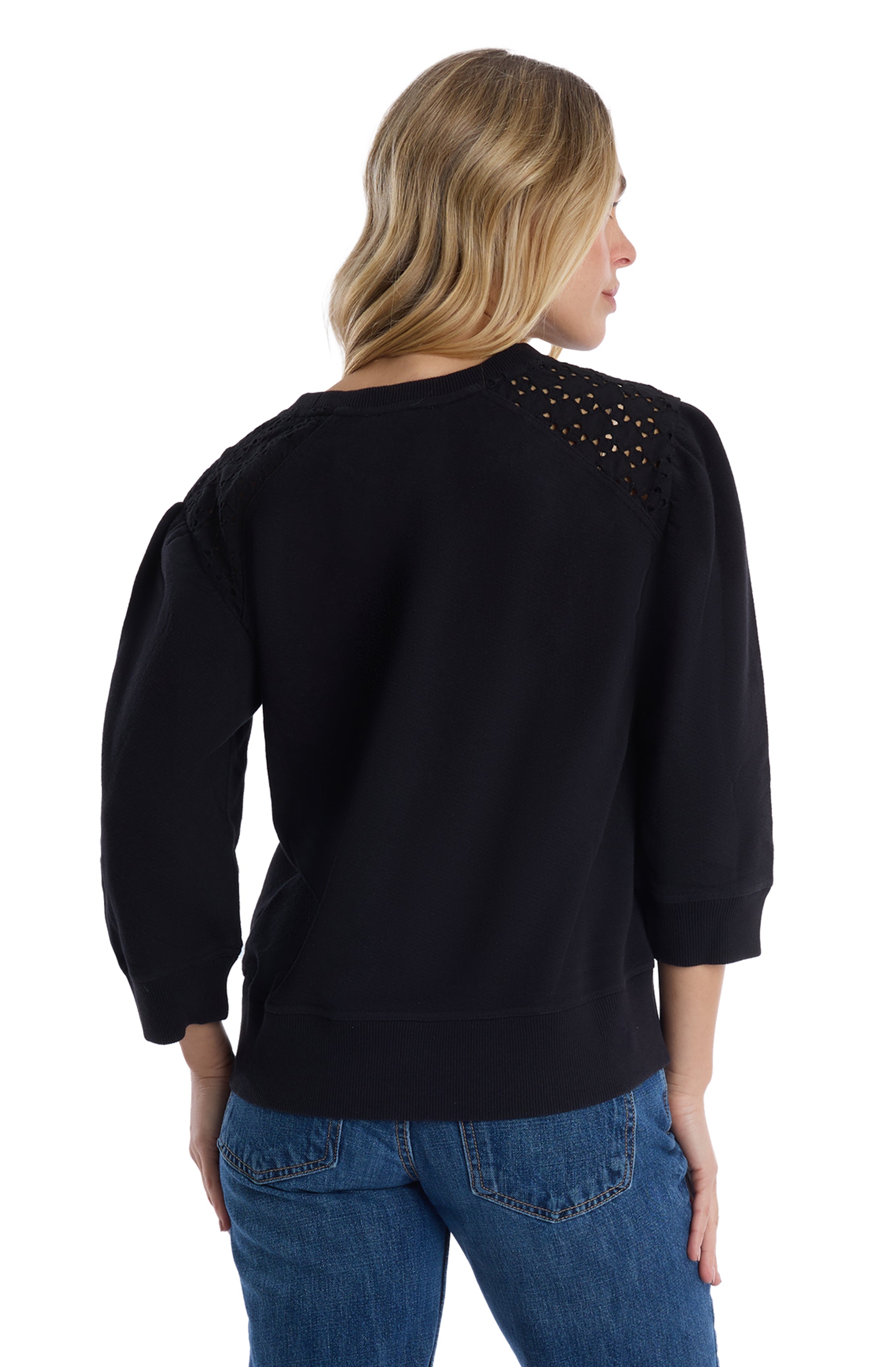3/4 sleeve with eyelet mix