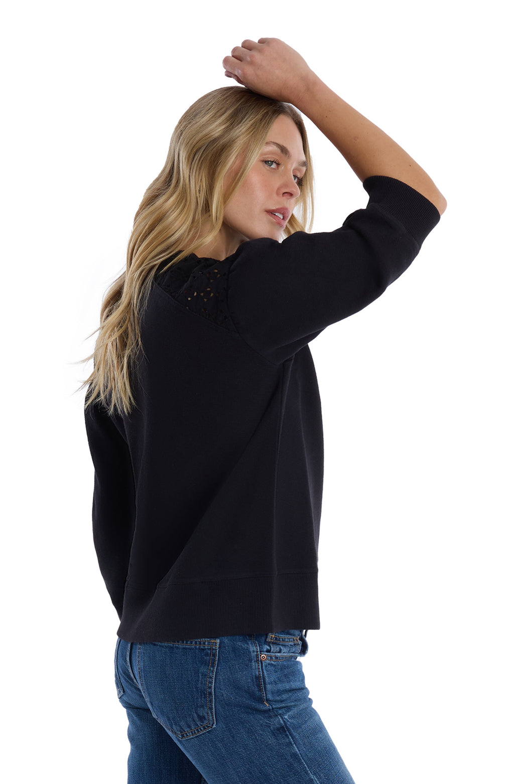 3/4 sleeve with eyelet mix