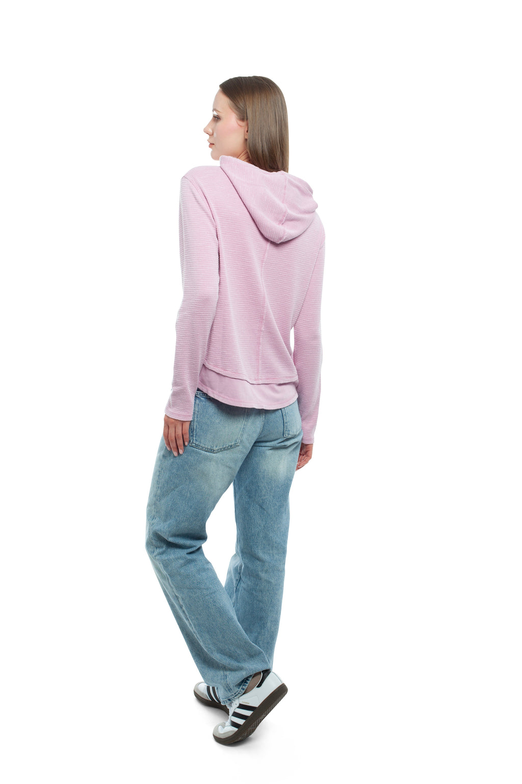 Long Sleeve Double Peplum Hoodie